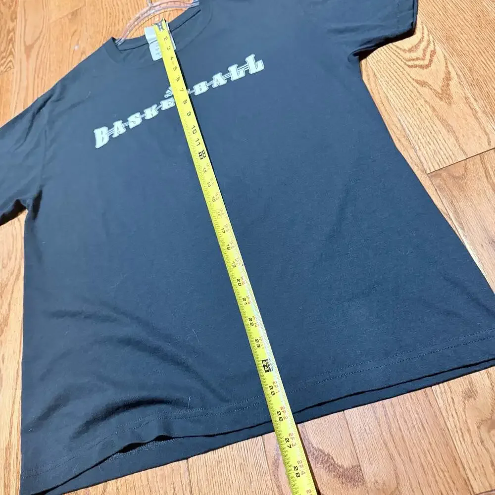 Adidas Vintage Basketball Graphic T-Shirt Black Size Large